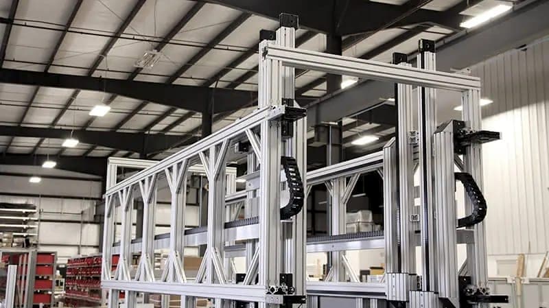 Bastidores de máquina y protecciones — Perfiles industriales ranurados en T application
